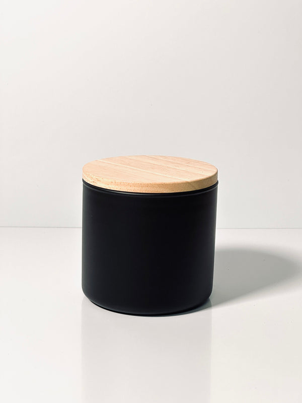 17 oz 3-Wick Matte Black Tumbler Jar