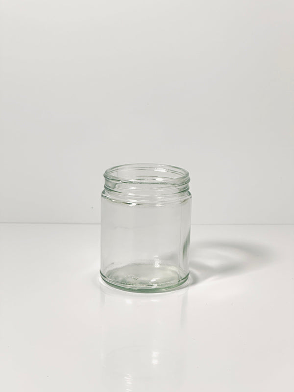 9oz Straight Sided Jar - 70/400 Continuous Thread w/ Lids - Peach State Candle Supply